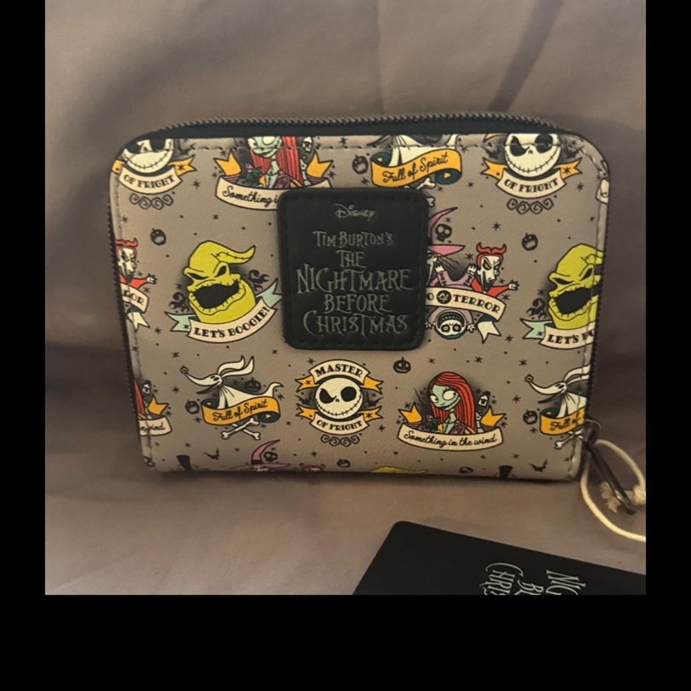 Disney Gray and Yellow Nightmare Before Christmas Wallet